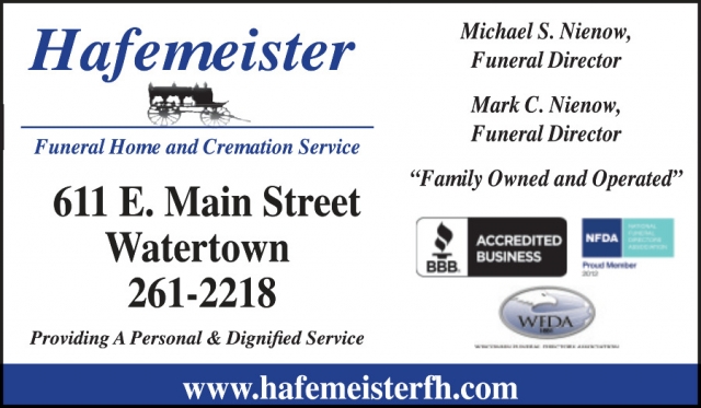 Funeral Home and Cremation Service, Hafemeister Funeral Home & Cremation Service, Watertown, WI