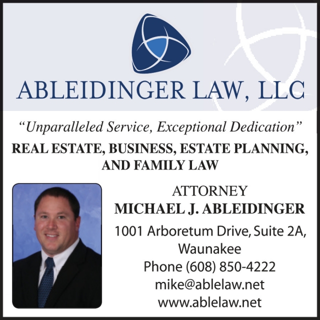 Real Estate, Business, Estate Planning, and Family Law, Ableidinger Law LLC, Waunakee, WI