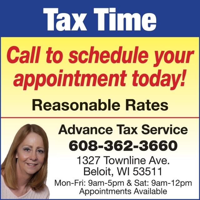 Tax Time, Advance Tax Service, Beloit, WI