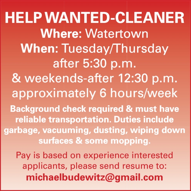 Cleaner, michaelbudewitz@gmail.com