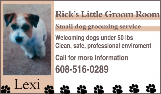 Small Dog Grooming Service, Rick's Little Groom Room