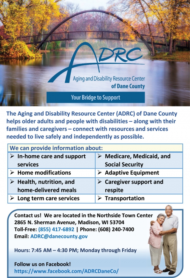 In-Home Care and Support Services, ADRC - Aging & Disability Resource Center of Dane County, Madison, WI