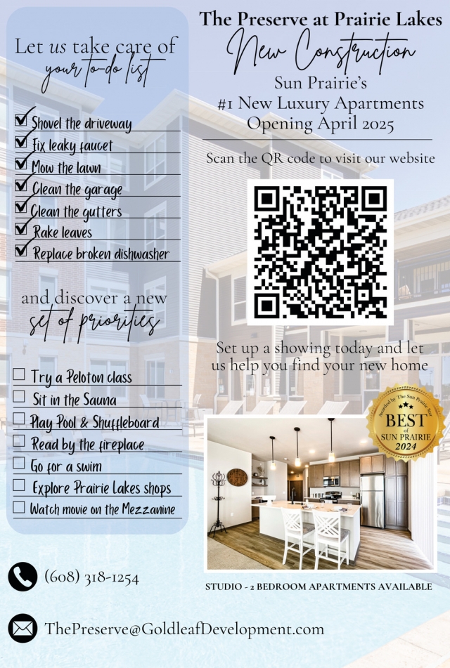 Sun Prairie's #1 New Luxury Apartments, Goldleaf Development