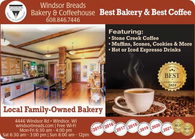 Bakery & Coffeehouse, Windsor Breads Bakery & Coffeehouse, Windsor, WI