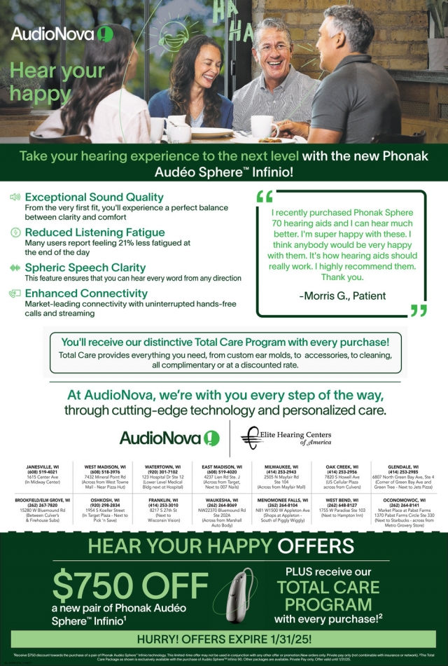 Hear Your Happy, Elite Hearing Centers of America, Waukesha, WI