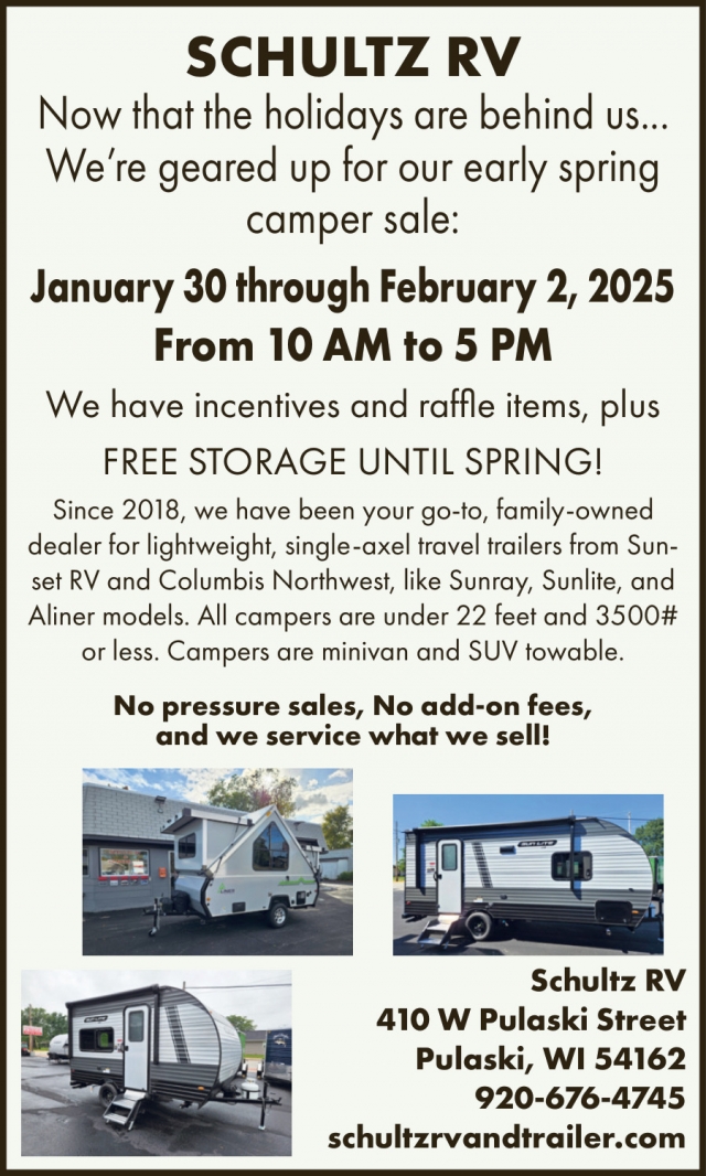 Camper Sale, Schultz RV