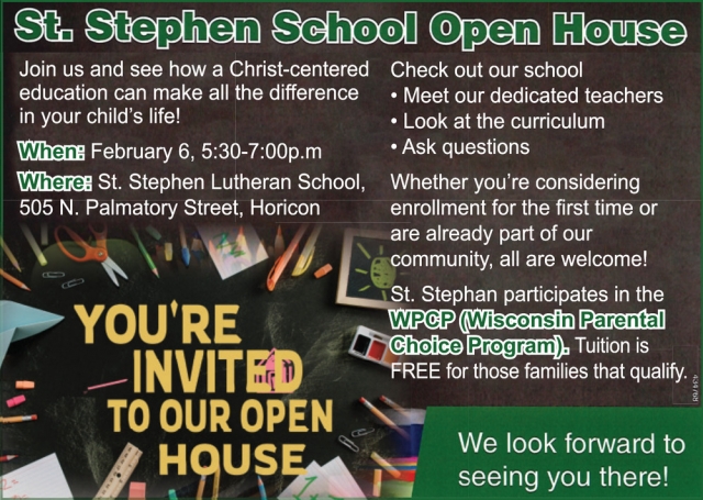 Open House, St. Stephen School