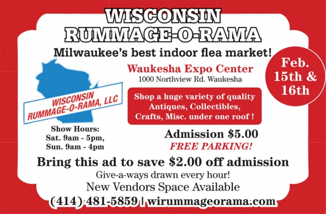 Waukesha Expo Center, Wisconsin Rummage-O-Rama (February 15 & 16, 2025)