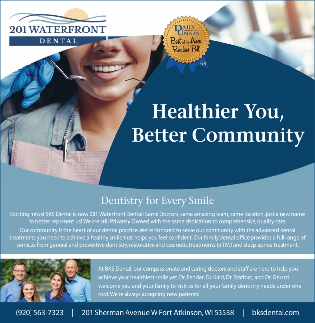 Healthier You, Better Community, 201 Waterfront Dental