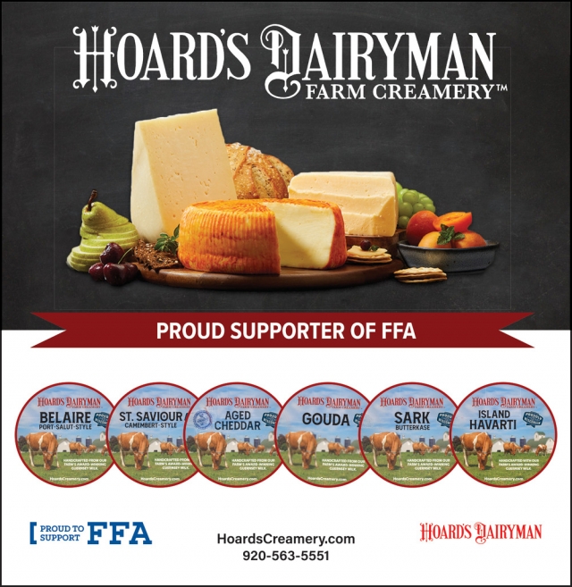 Proud Supporter of FFA, Hoards Dairyman Farm Creamery, Fort Atkinson, WI