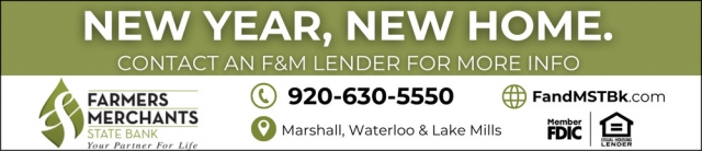 New Year, New Home., Farmers Merchants State Bank, Oconomowoc, WI