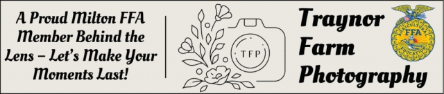 A Proud Milton FFA Member, Traynor Farm Photography