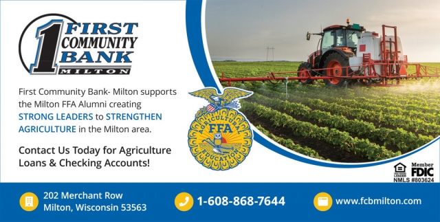 Agriculture Loans & Checking Accounts!, First Community Bank - Milton