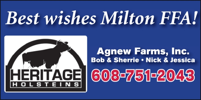 Best Wishes Milton FFA!, Agnew Farms, Inc.