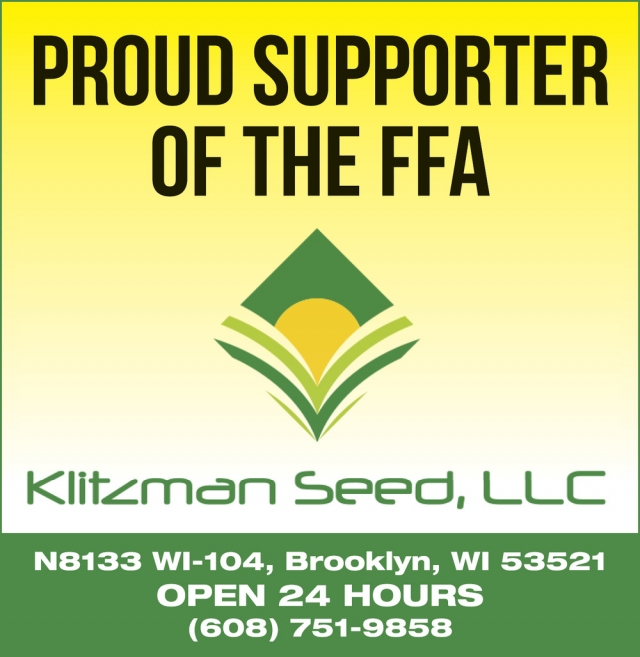 Proud Supporter of The FFA, Klitzman Seed, LLC