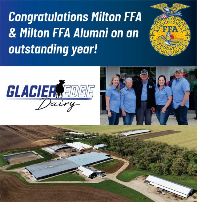 Congratulations Milton FFA, Glacier Edge Dairy, Milton, WI