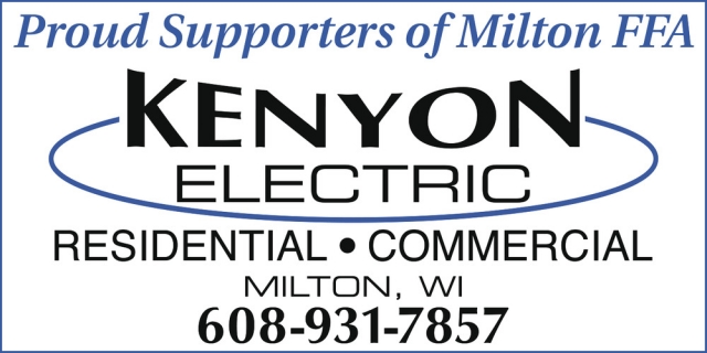 Proud Supporters of Milton FFA, Kenyon Electric