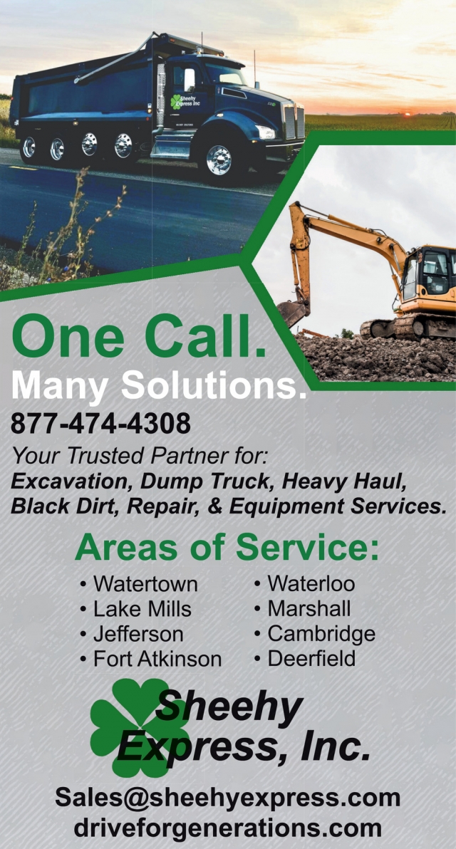 Excavation, Dump Truck, Heavy Haul, Sheehy Express, Inc