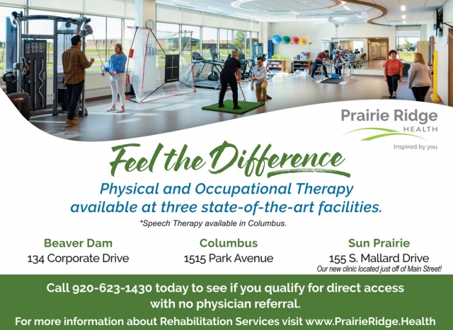 Feel the Difference, Prairie Ridge Health Clinic, Columbus, WI