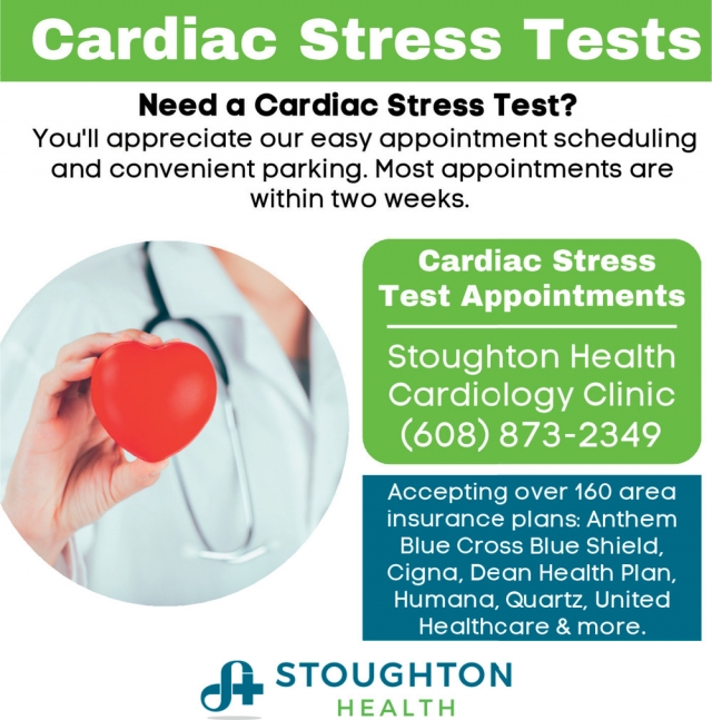 Cardiac Stress Tests, Stoughton Hospital, Stoughton, WI