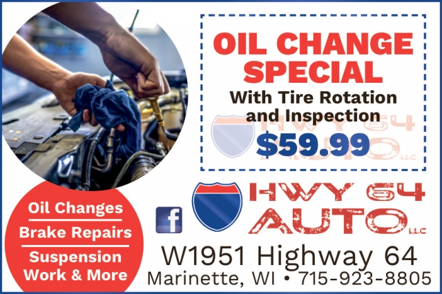 Oil Change Special, Hwy 64 Auto LLC