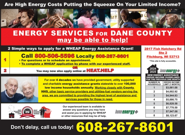 Energy Services for Dane County, Energy Services, Inc., Fort Atkinson, WI