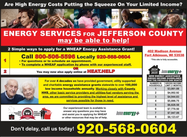 Energy Services for Jefferson County, Energy Services, Inc., Fort Atkinson, WI