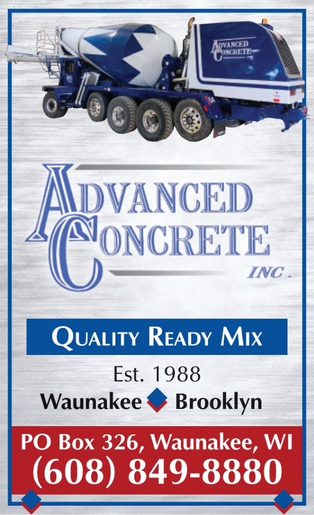 Queality Ready Mix, Advanced Concrete, Inc, Brooklyn, WI