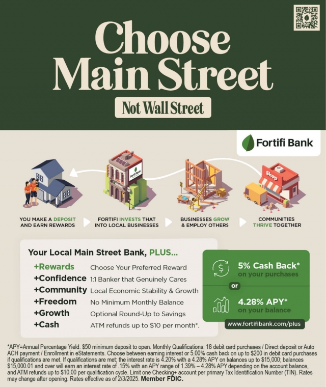 Choose Main Street, Fortifi Bank, Green Lake, WI