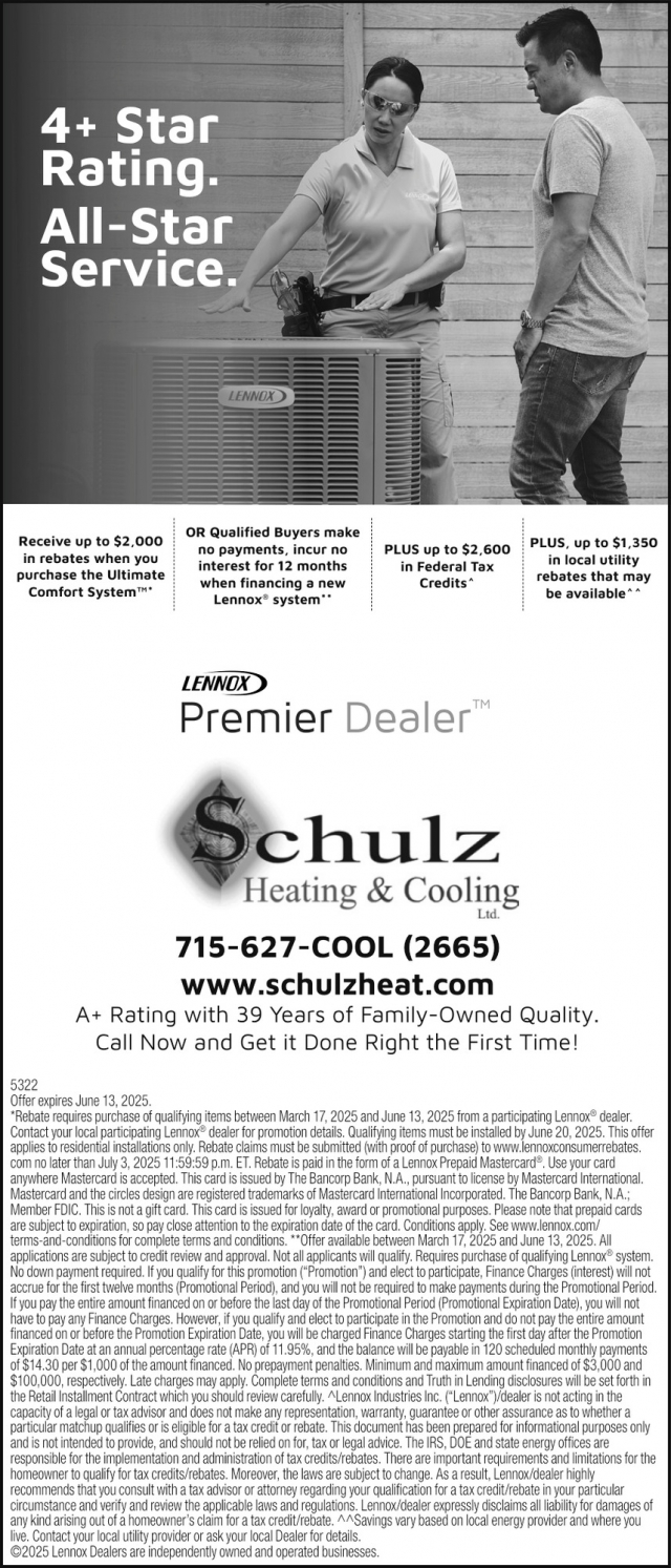 Lennox Premier Dealer, Schulz Heating & Cooling