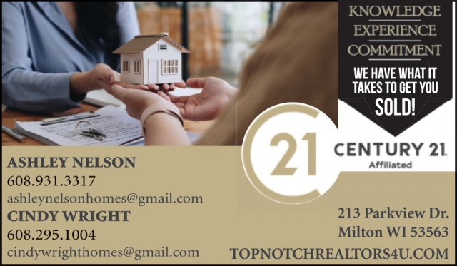 Realtors, Century 21 Affiliated - Cindy Wright & Ashley Nelson, Milton, WI