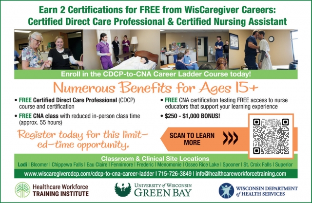 Earn 2 Certifications for FREE, WisCaregiver