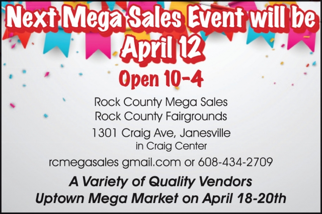 Mega Sales, Rock County Mega Sales at Rock County Fairgrounds