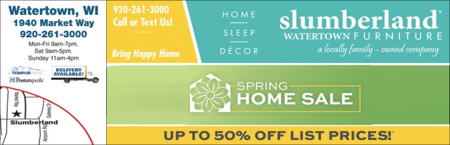 Spring Home Sale, Slumberland Furniture - Watertown, Watertown, WI