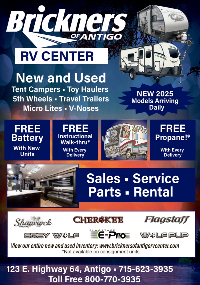 New 2025 Models Arriving Daily, Brickners of Antigo, Antigo, WI