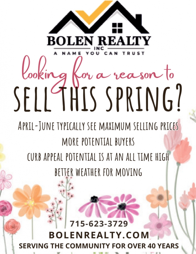Looking for A Season to Sell This Spring?, Bolen Realty, Antigo, WI