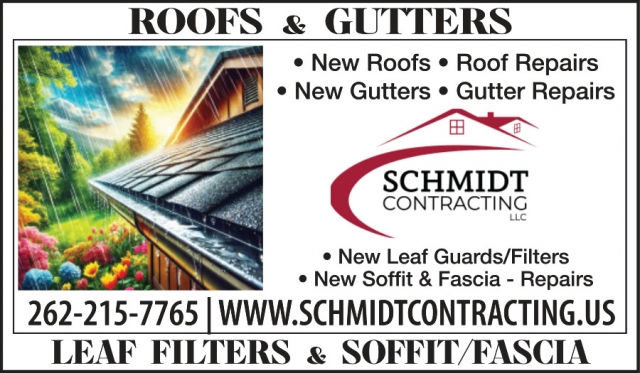 Roofs & Gutters, Schmidt Contracting, LLC, Elkhorn, WI