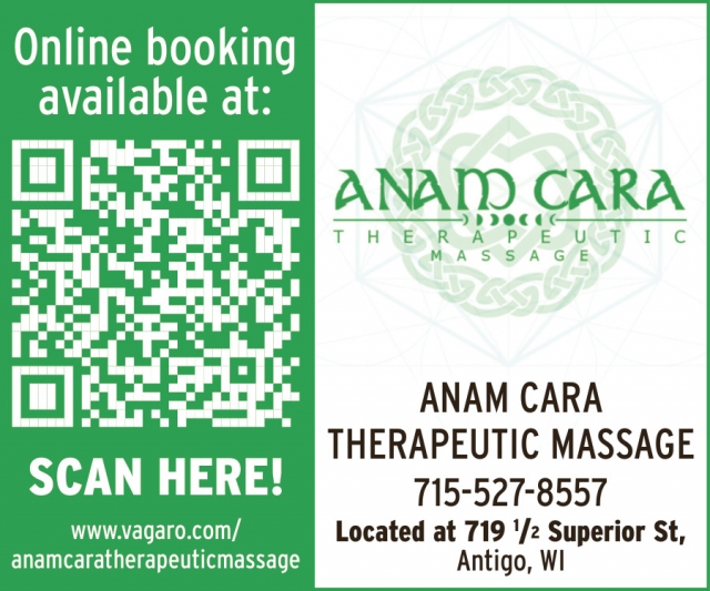Therapeutic Massage, Anam Cara Therapeutic Massage, Antigo, WI