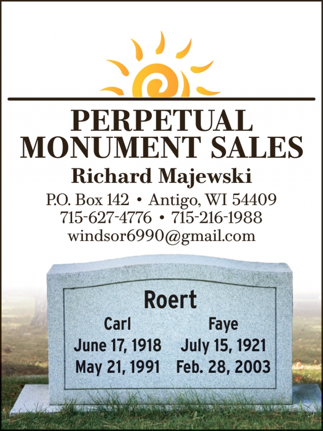 Monument Sales, Perpetual Monument Sales, Antigo, WI