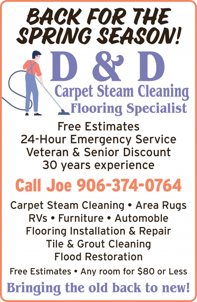 Carpet Steam Cleaning, D & D Carpet Cleaning
