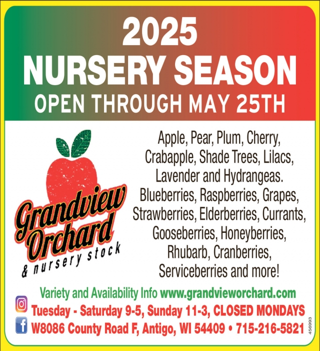 2025 Nursery Season, Grandview Orchard & Nursery Stock