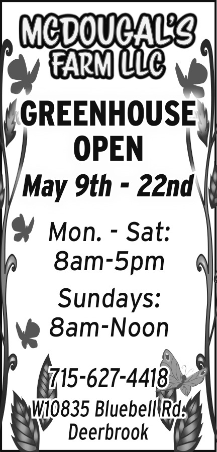 Unique Greenhouse Open, McDougal's Farm LLC, Deerbrook, WI
