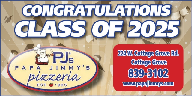 Congratulations Class of 2025, Papa Jimmy's Pizza, Cottage Grove, WI