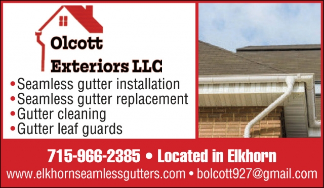 Seamless Gutter Installation, Olcott Exteriors, LLC, Elkhorn, WI