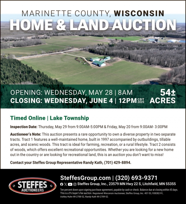 Home & Land Auction, Steffes Auctioneers
