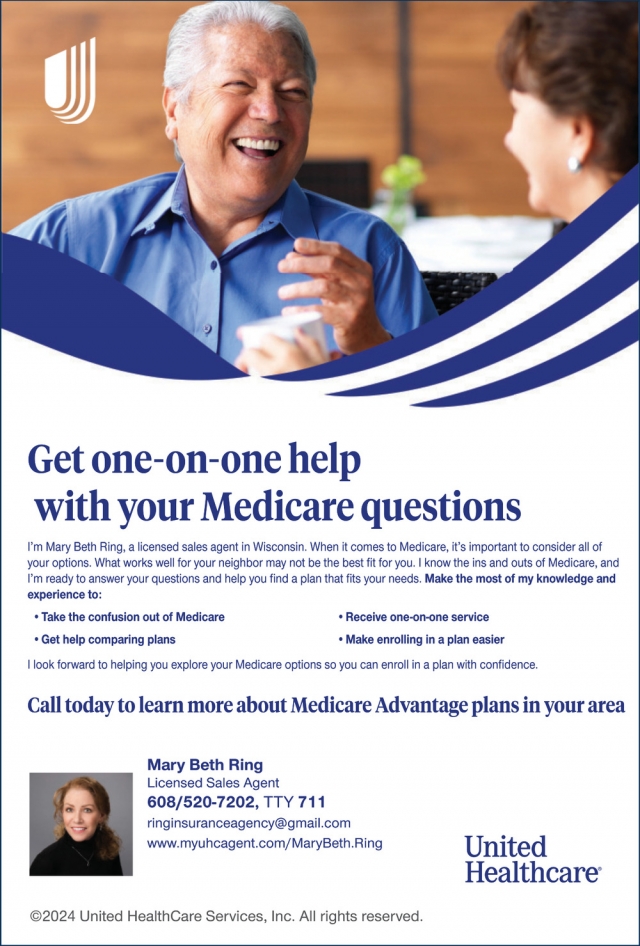 Licensed Sales Agent, Mary Beth Ring - United Healthcare, Madison, WI