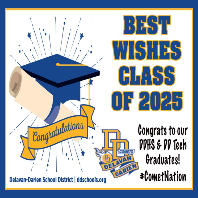 Best Wishes Class of 2025, Delavan-Darien School District, Delavan, WI