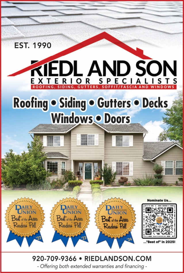 Roofing - Siding, Riedl And Son Exterior Specialists, Fort Atkinson, WI
