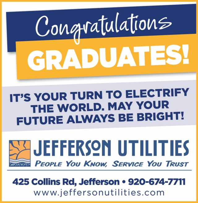 People You Know, Service You Trust, Jefferson Utilities, Jefferson, WI