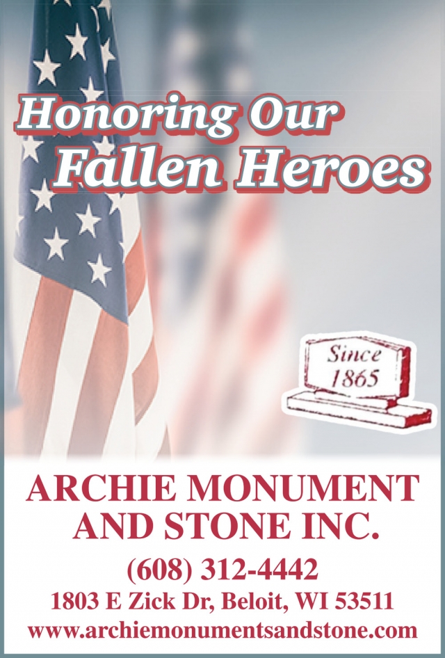 Honoring Our Fallen Heroes, Archie Monument & Stone Inc., Beloit, WI